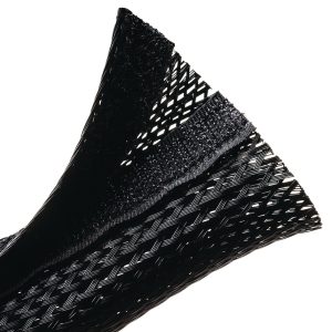 Braided sleeving, nom⌀63.5mm, ⌀2.54-63.5mm, black, 30.48m