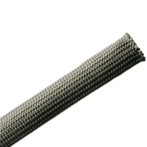 Braided sleeving, nom⌀3.18mm, ⌀1.5-6.4mm, green, 30.48m