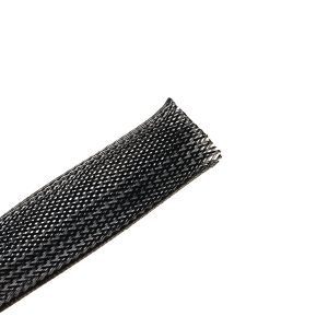 Braided sleeving, nom⌀50.8mm, ⌀38.1-88.9mm, black, 60.96m