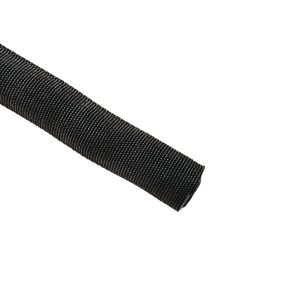 Braided sleeving, nom⌀25.4mm, ⌀2.54-24.1mm, black, 15.24m