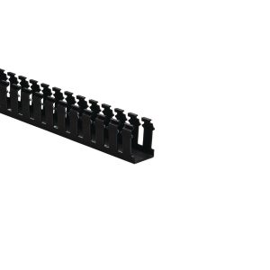 Wiring duct, 38.1x52.6mm, L=1.83m, black, 36.58m