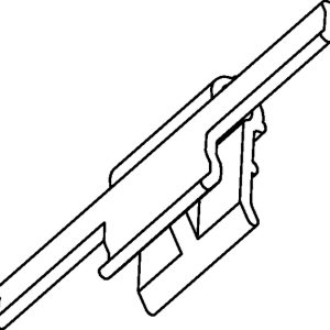 Bundling clip for edge, L=60.0mm, black, 5000pcs.