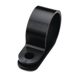 P-clamp closed, Dmax=17.5mm, ⌀4.2 mm, black, 100pcs.