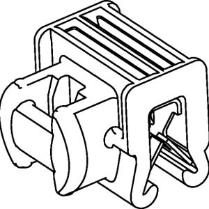 Cable tie mount, T=1.0 - 3.0mm, black, 5000pcs.