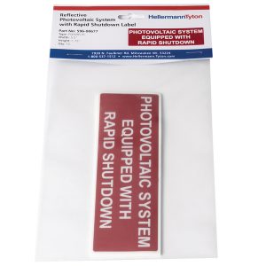 Solar label, pre-printed, red, 44.45x139.7mm, 10pcs.
