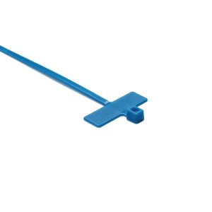 Identification cable tie tamper-evident, 100.0x25.0mm, ⌀4.8-19.0mm, blue, 100pcs.
