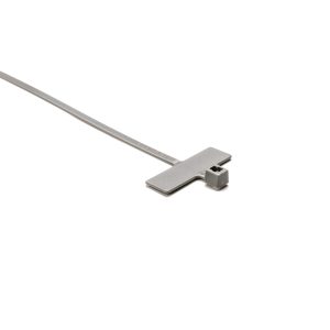 Identification cable tie tamper-evident, 100.0x25.0mm, ⌀4.8-19.0mm, grey, 100pcs.