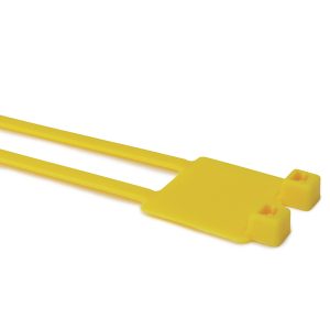 Identification cable tie tamper-evident, 203.2x29.0mm, ⌀10.0-44.0mm, yellow, 50pcs.