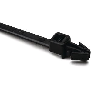 Fixing tie for hole (round), inside serrated, ⌀1.6-31.0mm, black, 1000pcs.