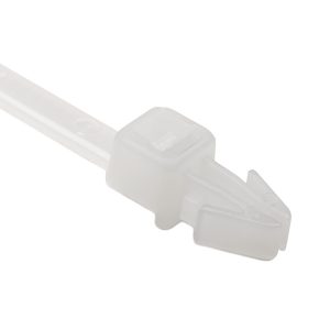 Fixing tie for hole (round), inside serrated, ⌀1.6-32.0mm, natural, 100pcs.