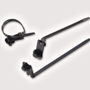 Fixing tie for hole (oval), ⌀3-25mm, black, 50pcs.