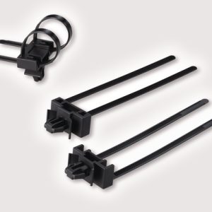 Fixing tie for hole (round), ⌀5-20mm, black, 50pcs.