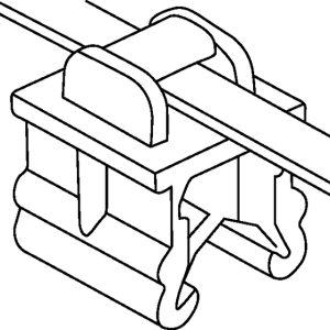 Fixing tie for edge, inside serrated, ?1.0-45.0mm, black, 500pcs.