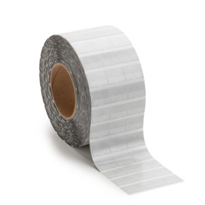 Cable label, self laminating, weather resistant/chemical resistance, white, thermal transfer print, 9.39x25.40mm, H2=17.0mm, 10000