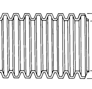 Corrugated tubing, nom?10.5mm, OD=14.0mm, ID=10.5mm, black, 200m