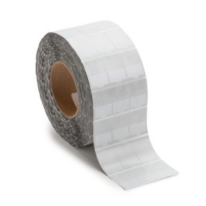 Cable label, self laminating, weather resistant/chemical resistance, white, thermal transfer print, 12.7x25.40mm, H2=39.6mm, 5000