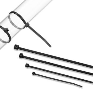 Cable tie inside serrated, 153.0x3.5mm, ?5-36mm, black, 100pcs.