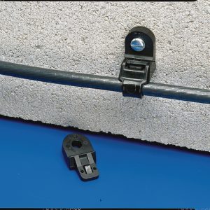 Cable tie mount for screw fixation, Wmax=12.5mm, ?6.6 mm, #1/4" (M6) Screw, black, 100pcs.