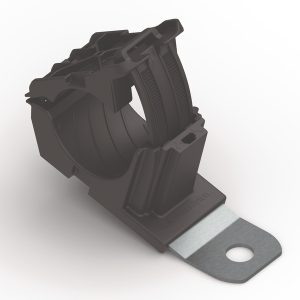 P-clamp short, Dmin=19.4mm, Dmax=36.0mm, ?12.95 mm, 15?, black, 160pcs.