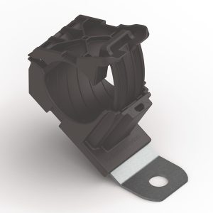 P-clamp short, Dmin=19.4mm, Dmax=36.0mm, ?12.95 mm, 30?, black, 160pcs.