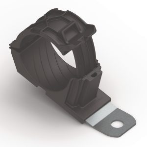 P-clamp short, Dmin=36.0mm, Dmax=51.0mm, ?10.29 mm, 15?, black, 160pcs.