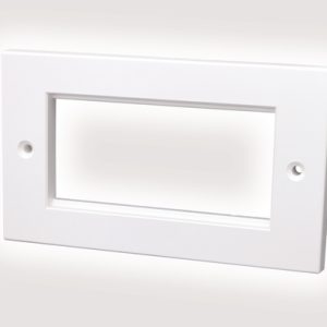 Flat Double Gang Euro Faceplate