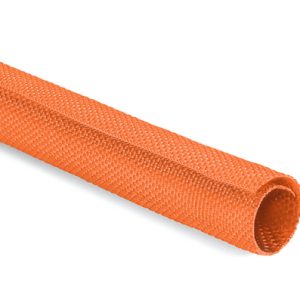 Woven sleeving, self closing, nom?8mm, ?5-8mm, -50 ?C to +125 ?C, orange, 100m