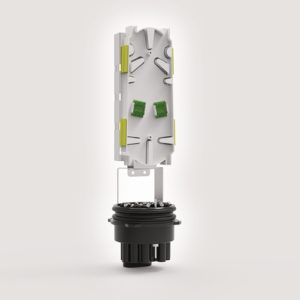 FRBU 16 port B length closure with 3 x Hellapon medium side hinged trays