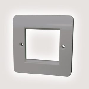 Office Grey Single Gang Euro Faceplate