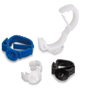 Cable clip, T=3.0mm, ?3.3 - 4.0 mm, Dmax=8mm
