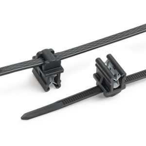 Fixing tie for edge, outside serrated, ⌀1.0-45.0mm, black, 500pcs.
