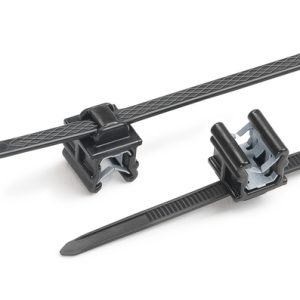 Fixing tie for edge, outside serrated, ⌀1.0-45.0mm, black, 500pcs.
