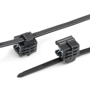 Fixing tie for edge, outside serrated, ⌀1.0-45.0mm, black, 500pcs.
