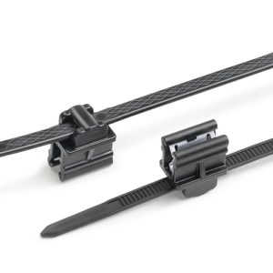 Fixing tie for edge, outside serrated, ⌀1.0-45.0mm, black, 500pcs.