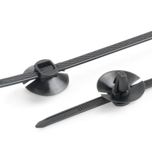 Fixing tie, outside serrated, ?2.0-45.0mm, black, 500pcs.