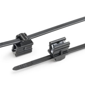 Fixing tie for edge, outside serrated, ⌀1.0-45.0mm, black, 500pcs.