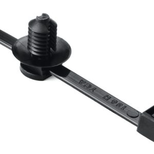 Fixing tie for hole (round), inside serrated, ?5.0-45.0mm, black, 500pcs.