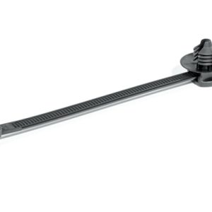 Fixing tie for hole (round), outside serrated, ?5.0-35mm, black, 500pcs.