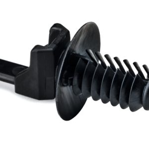 Fixing tie for hole (round), outside serrated, ?1.0-35.0mm, black, 500pcs.