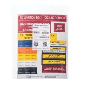 Solar label, pre-printed, various, 323.85x254.0mm, 1pc.