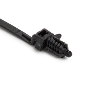 Fixing tie, outside serrated, ?2.0-50.0mm, black, 3000pcs.