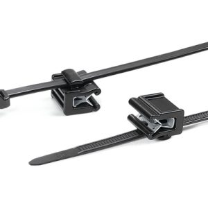 Fixing tie for edge, outside serrated, ?1.0-45.0mm, black, 500pcs.