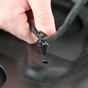 Fixing tie for hole (round), ?16mm, black, 500pcs.