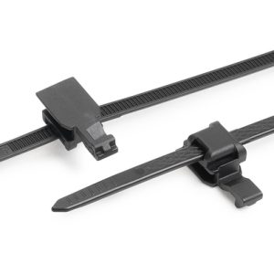 Fixing tie for connector/for cable bundles, outside serrated, ?2-45mm, black, 500pcs.