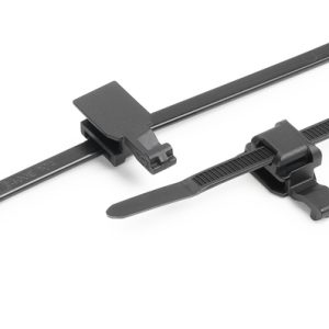 Fixing tie for connector/for cable bundles, inside serrated, ?2-45mm, black, 500pcs.