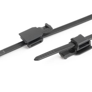 Fixing tie for connector/for cable bundles, outside serrated, ?2-45mm, black, 500pcs.