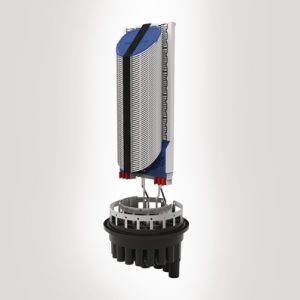 UFC IR C length closure with heatshrink base and 60 x SC-B IR MKI moulded splice holder trays