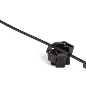 Fixing tie with pipe/tube holder, ⌀10.0-45.0mm, black, 1000pcs.