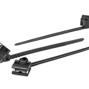 Fixing tie for edge, inside serrated, ?1.6-15.0mm, black, 500pcs.