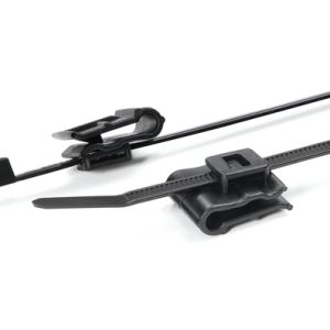 Fixing tie for edge, inside serrated, ?4.0-40.0mm, black, 500pcs.
